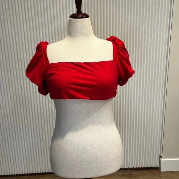 AGUA BENDITA Women's Calista-Isabella Bikini Top Size 2XL In Red - Picture 5 of 13